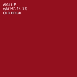 #93111F - Old Brick Color Image